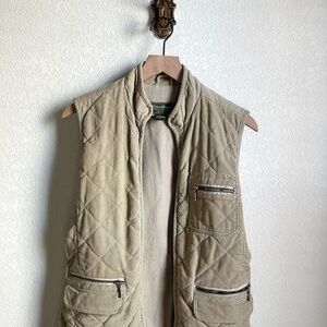 Eddie Bauer Quilted Beige Vest